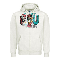 Oatmeal Heather pcu Zipper Hoodie - Zillion Design Studio