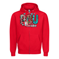 Red pcu Zipper Hoodie - Zillion Design Studio
