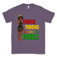 Lavender thick thighs juneteenth vibes with afro black woma Classic Tee - texasbilliewilder