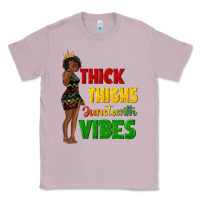 Lilac thick thighs juneteenth vibes with afro black woma Classic Tee - texasbilliewilder
