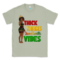 Matcha thick thighs juneteenth vibes with afro black woma Classic Tee - texasbilliewilder