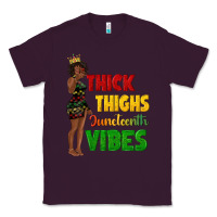 Plum thick thighs juneteenth vibes with afro black woma Classic Tee - texasbilliewilder