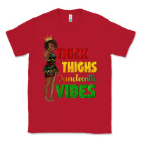 Red thick thighs juneteenth vibes with afro black woma Classic Tee - texasbilliewilder