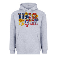 Heather Grey usa y all Heavyweight Hoodie - HRA Design Shop