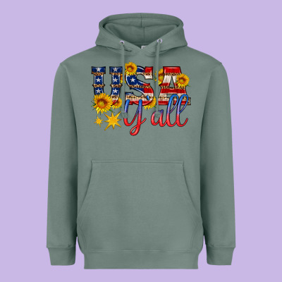 Usa Y All Heavyweight Hoodie Designed By Hra Design Shop