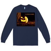 Navy Halloween Is Coming Long Sleeve Tee - Unal Design
