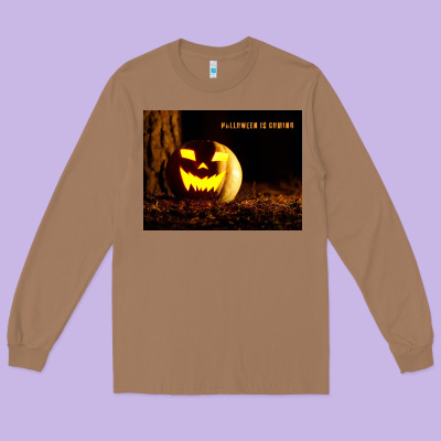 Long Sleeve Tee Halloween Is Coming