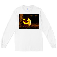 White Halloween Is Coming Long Sleeve Tee - Unal Design