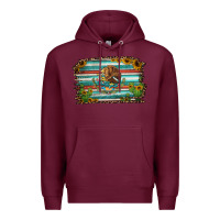 Burgundy cactus turquoise serape leopard mexican flag Premium Hoodie - Jasminsmagicworld