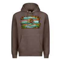 Coffee cactus turquoise serape leopard mexican flag Premium Hoodie - Jasminsmagicworld