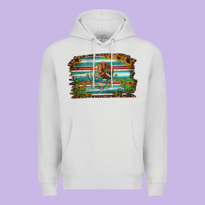 Cactus Turquoise Serape Leopard Mexican Flag Premium Hoodie Designed By Jasminsmagicworld