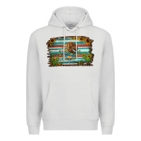 Dove Grey cactus turquoise serape leopard mexican flag Premium Hoodie - Jasminsmagicworld