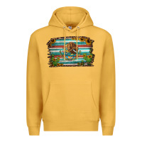 Mustard cactus turquoise serape leopard mexican flag Premium Hoodie - Jasminsmagicworld