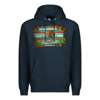 Navy cactus turquoise serape leopard mexican flag Premium Hoodie - Jasminsmagicworld