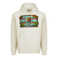 Oatmeal Heather cactus turquoise serape leopard mexican flag Premium Hoodie - Jasminsmagicworld