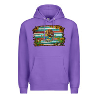 Purple cactus turquoise serape leopard mexican flag Premium Hoodie - Jasminsmagicworld
