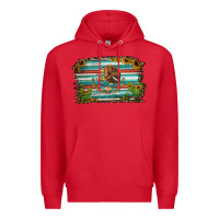 Red cactus turquoise serape leopard mexican flag Premium Hoodie - Jasminsmagicworld