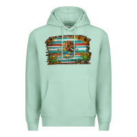 Seafoam cactus turquoise serape leopard mexican flag Premium Hoodie - Jasminsmagicworld