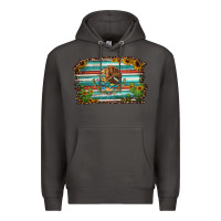 Smoke cactus turquoise serape leopard mexican flag Premium Hoodie - Jasminsmagicworld