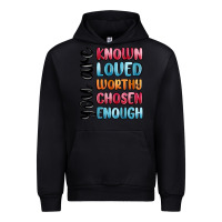 Black you are known loved worthy chosen enough Urban Hoodie - MaliasSmallBusiness