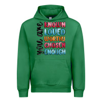Emerald you are known loved worthy chosen enough Urban Hoodie - MaliasSmallBusiness