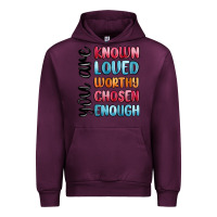 Mauve Wine you are known loved worthy chosen enough Urban Hoodie - MaliasSmallBusiness