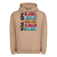 Pigment Burro you are known loved worthy chosen enough Urban Hoodie - MaliasSmallBusiness