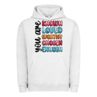 Pigment Lunar Rock you are known loved worthy chosen enough Urban Hoodie - MaliasSmallBusiness