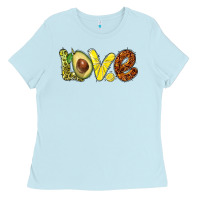 Baby Blue love avocado Ladies Tee - BarkalooDesign