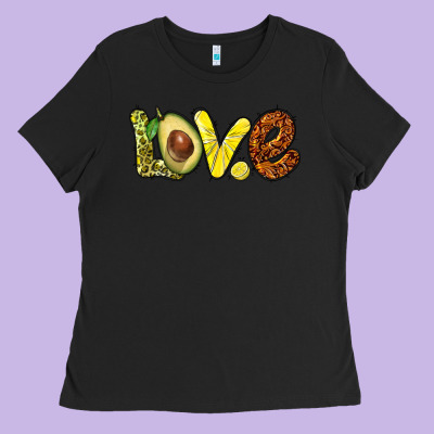 Love Avocado Ladies Tee Designed By Barkaloodesign