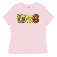 Bubblegum Pink love avocado Ladies Tee - BarkalooDesign