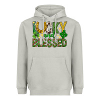 Moon Dust Lucky and blessed st. patricks day Heavyweight Hoodie - Neo Western