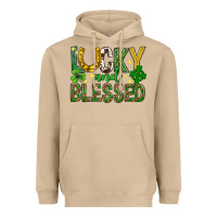 Mushroom Lucky and blessed st. patricks day Heavyweight Hoodie - Neo Western