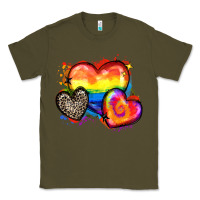 Army Green pride hearts Classic Tee - Zillion Design Studio