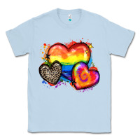 Dusty Blue pride hearts Classic Tee - Zillion Design Studio