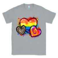 Heather Grey pride hearts Classic Tee - Zillion Design Studio