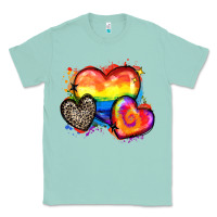 Seafoam pride hearts Classic Tee - Zillion Design Studio