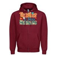 Burgundy teacher of tiny humans Zipper Hoodie - texasbilliewilder