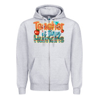 Heather Grey teacher of tiny humans Zipper Hoodie - texasbilliewilder
