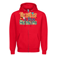 Red teacher of tiny humans Zipper Hoodie - texasbilliewilder