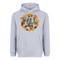 Heather Grey fall vibes Heavyweight Hoodie - CowhideDigitalArt