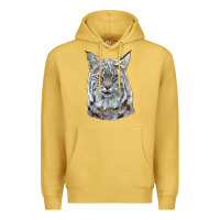 Antique Gold Bobcat Head Premium Hoodie - LillyAllenDesigns