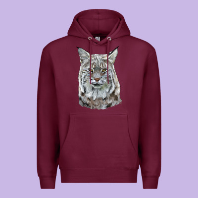 Bobcat Head Premium Hoodie Designed By Lillyallendesigns