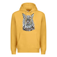 Mustard Bobcat Head Premium Hoodie - LillyAllenDesigns
