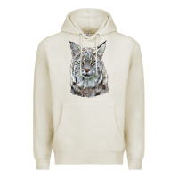 Oatmeal Heather Bobcat Head Premium Hoodie - LillyAllenDesigns
