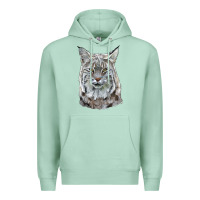 Seafoam Bobcat Head Premium Hoodie - LillyAllenDesigns