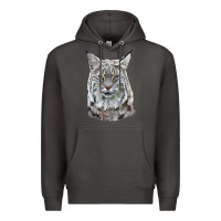 Smoke Bobcat Head Premium Hoodie - LillyAllenDesigns
