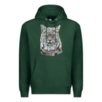 Sports Green Bobcat Head Premium Hoodie - LillyAllenDesigns