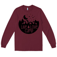 Burgundy Live Love Camp Long Sleeve Tee - Unal Design