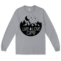 Heather Grey Live Love Camp Long Sleeve Tee - Unal Design